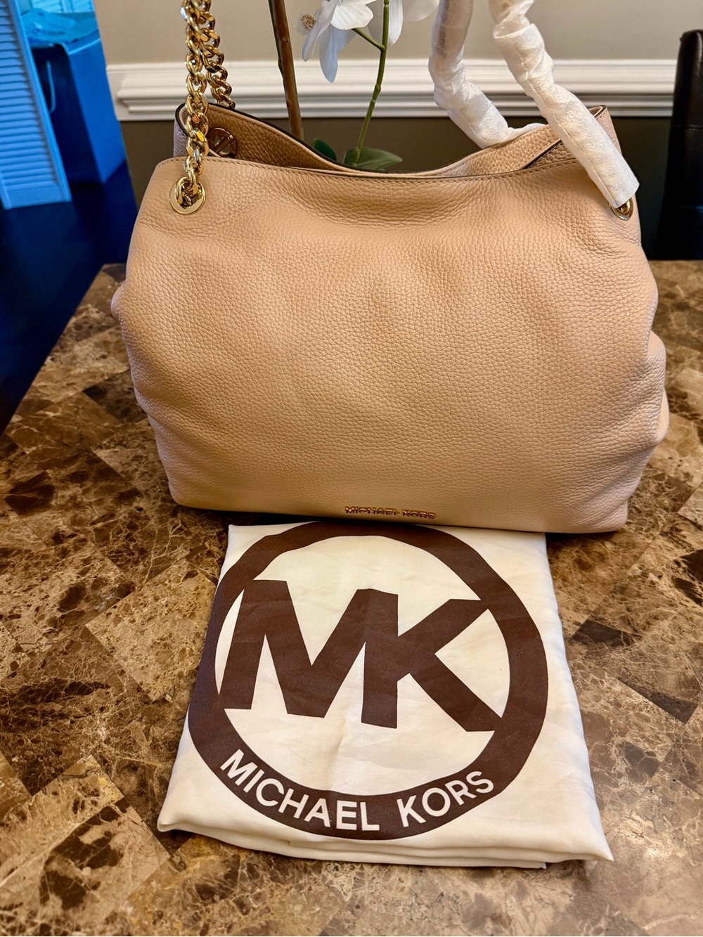 NWT MICHAEL Michael Kors Jet Set Large Chain Shoulder Tote